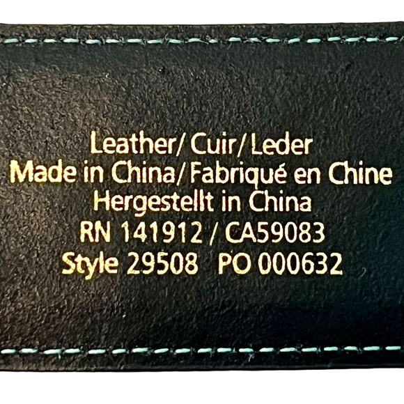 Noble Outfitters Equestrian Classic Quilted Belt Black w/Blue Stitching  sz XL main image 6